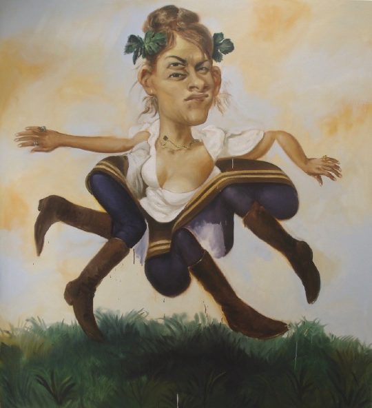 'Dionysos bondissant' 2011, oil on canvas, 220 x 200 cm