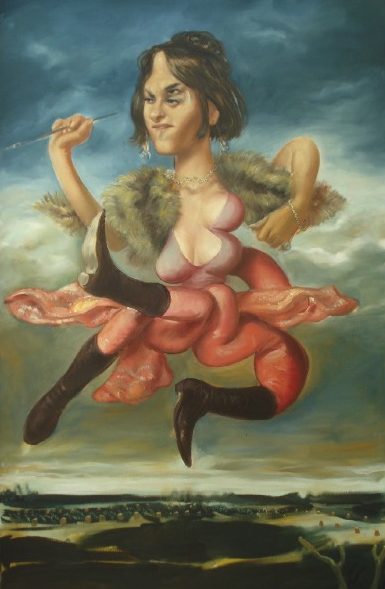 'Vésuve' 2011, oil on canvas, 200 x 130 cm