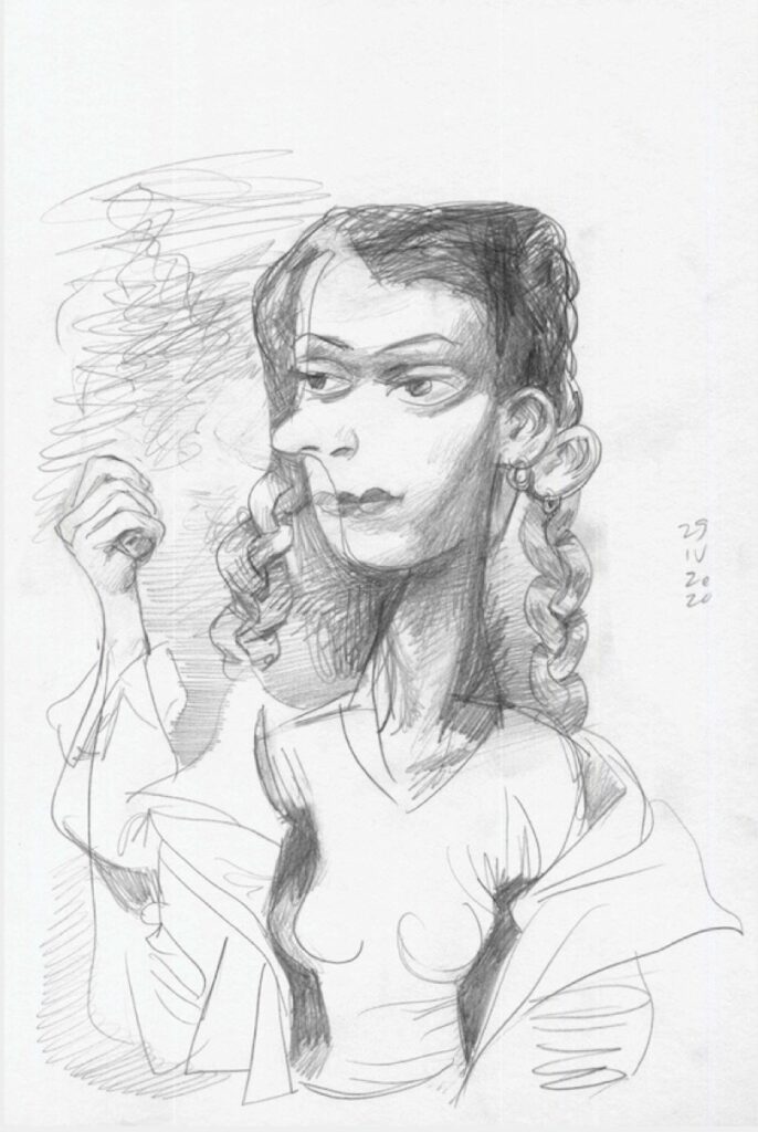 ZAECH STEPHANE 'Untitled' 2020 Pencil on paper 30 x 21 cm  (11 3/4 x 8 1/4 in.)