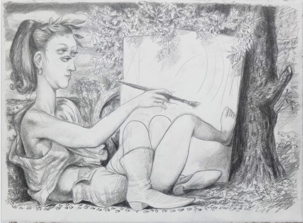ZAECH STEPHANE 'Untitled' 2014 Pencil on paper 29 x 39 cm  (11 3/8 x 15 3/8 in.)