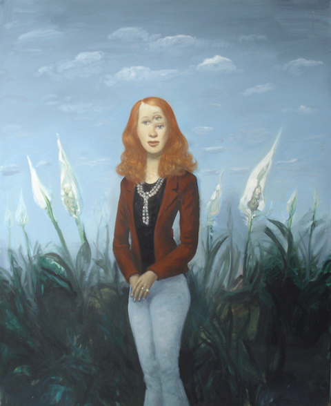 'La lecture' 2013, oil on canvas, 160 x 130 cm