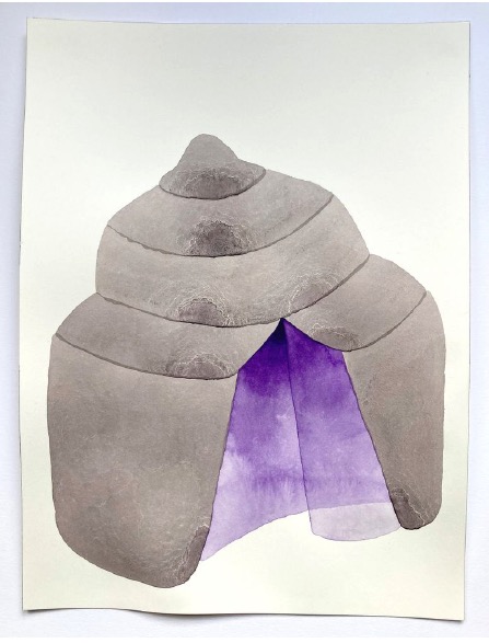 ANDREA HELLER 'Untitled' 2021, Ink and watercolour on paper, 31 x 23 cm