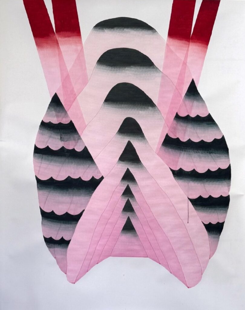 ANDREA HELLER 'untitled' 2025 ink on paper, framed 148 x 116 cm  (58 1/4 x 45 5/8 in.)