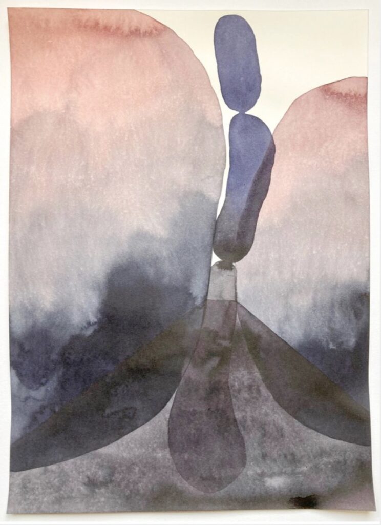 ANDREA HELLER 'untitled' 2022 Ink and watercolour on paper, framed 36 x 26 cm  (14 1/8 x 10 1/4 in.)