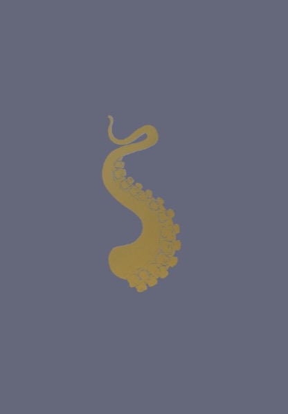 FRANÇOIS BERTHOUD 'Octopus 1' 2020, Oil and imitation gold pigment on paper, 50 x 35 cm, unique
