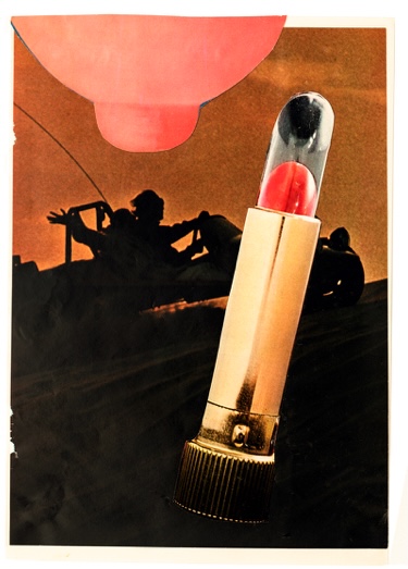 DOMINIQUE BONDY 'Lipstick (number 7)' (Surrealistic Series), 1976 - 1985, Collage, 30 x 21 cm, Inv. Nr.18020