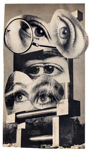 DOMINIQUE BONDY 'Eyes (number 10)' (Surrealistic Series), 1976 - 1985, Collage, 30 x 21 cm, Inv. Nr.18019
