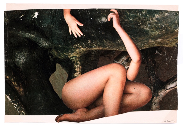 DOMINIQUE BONDY 'Searching' (Surrealistic Series), 1976 - 1985, Collage, 21 x 30 cm, Inv. Nr.18015