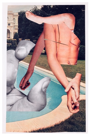 DOMINIQUE BONDY 'Pool (number 3)' (Surrealistic Series), 1976 - 1985, Collage, 30 x 21 cm, Inv. Nr.18014