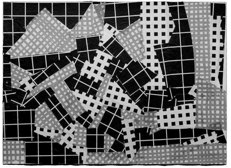 BONDY DOMINIQUE 'A dark square' (Magazine Series) 2001 Collage 50 x 70 cm