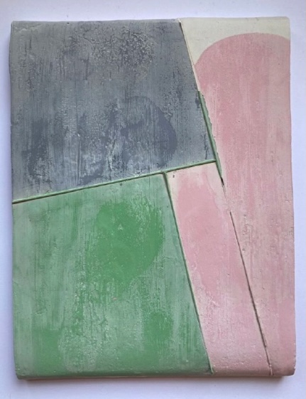ANDREA HELLER 'Untitled' (from the series 'Zones'), 2021, plaster, ink, felt, 27.5 x 20.5 x 2.5 cm
