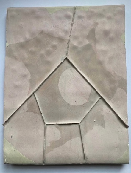ANDREA HELLER 'Untitled' (from the series 'Zones'), 2021, plaster, ink, felt, 27.5 x 20.5 x 2.5 cm