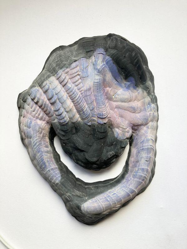 ANDREA HELLER 'untitled' 2023 cast ceramic, varnish / Giesskeramik, Lack 25.5 x 20 x 4.5 cm  (10  x 7 7/8 x 1 3/4 in.)