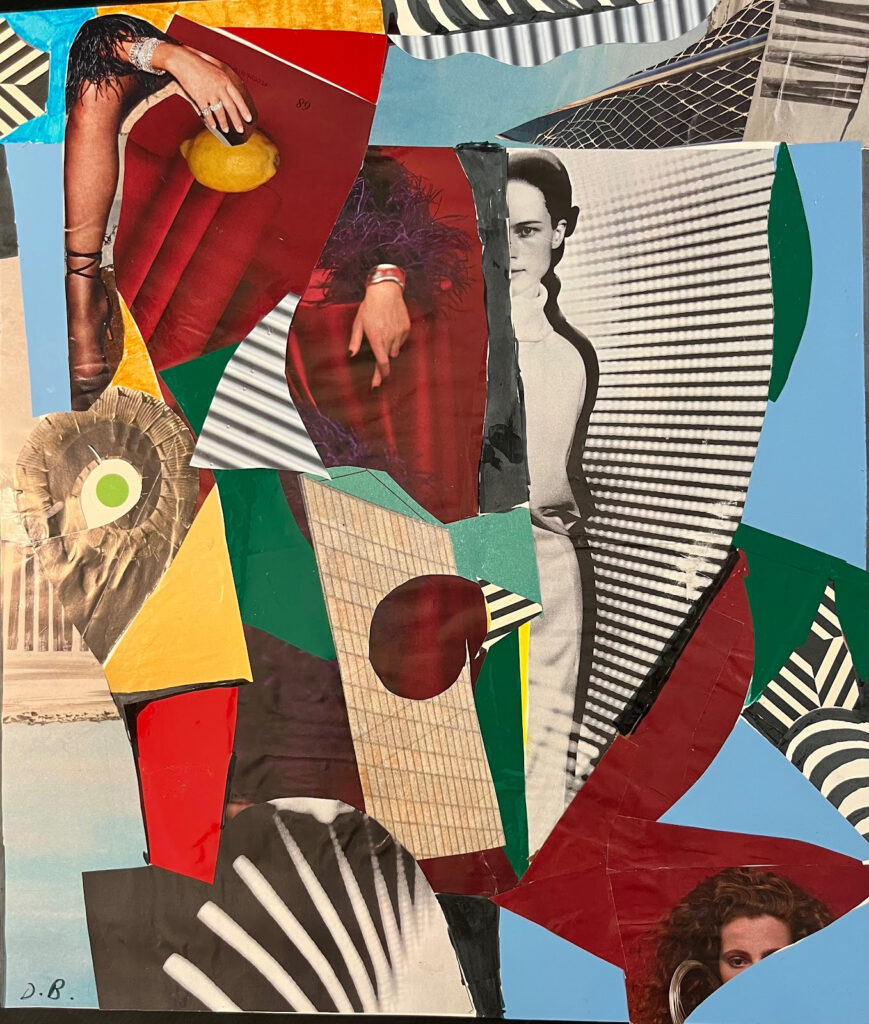 BONDY DOMINIQUE 'la femme éternelle' 2023 Collage auf Karton 37 x 32 cm  (14 5/8 x 12 5/8 in.)
