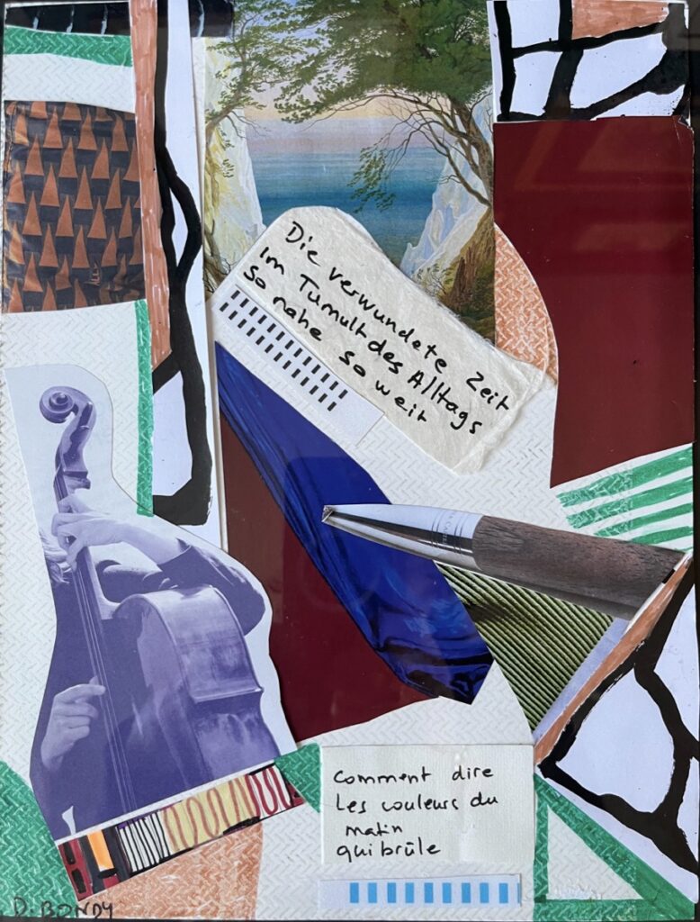 BONDY DOMINIQUE 'Comment dire' 2024 Collage auf Papier 31 x 21 cm  (12 1/4 x 8 1/4 in.)