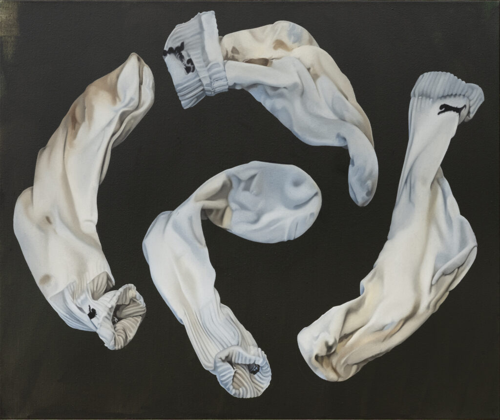 BÜHLER FLORIAN 'Sportsocken' 2026 Oil on canvas 50 x 60 cm  (19 5/8 x 23 5/8 in.)