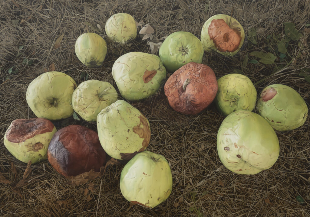 BÜHLER FLORIAN '15 Äpfel' 2026 Oil on canvas 70 x 100 cm  (27 1/2 x 39 3/8 in.)