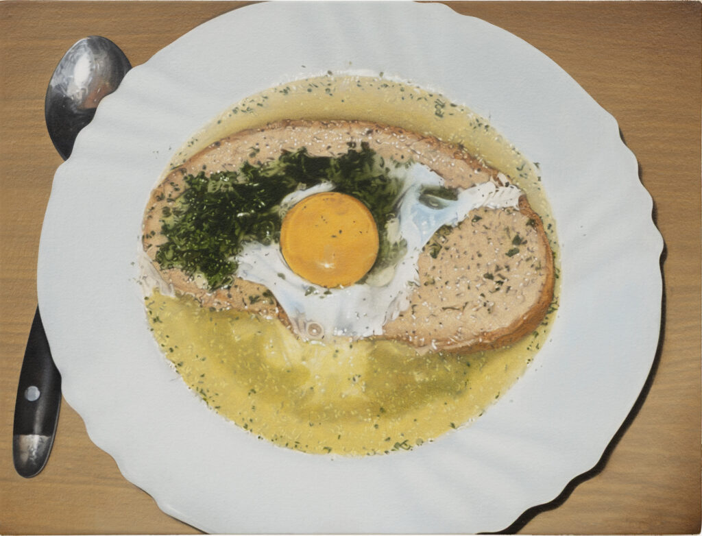 BÜHLER FLORIAN 'Arme Leute Suppe' 2026 Oil on canvas 25 x 33 cm  (9 7/8 x 13  in.)