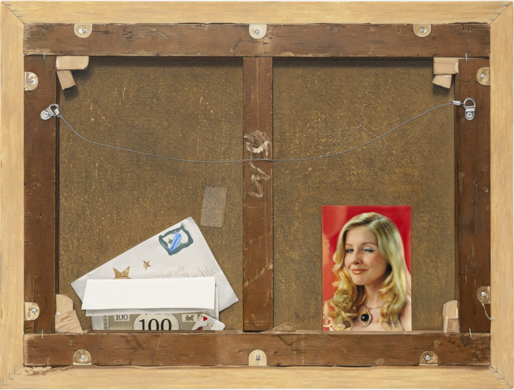 BÜHLER FLORIAN 'Herzdame' 2026 Oil and collage on canvas 46 x 61 cm  (18 1/8 x 24  in.)