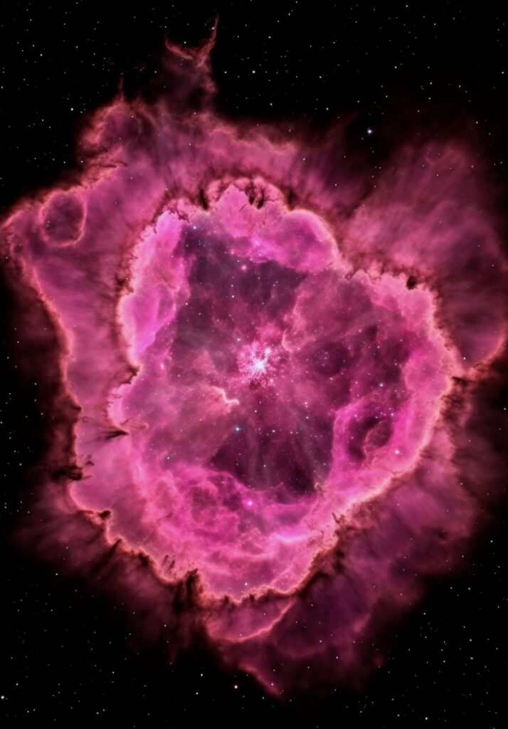 NICI JOST 'MIKA_Rosette_Nebula_#1' 2023 Fine Art Print, auf 1mm Alu, gerahmt Ed. of 3 (+ 2AP) 100 x 70 cm  (39 3/8 x 27 1/2 in.)