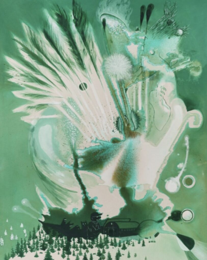 LUTZ&GUGGISBERG 'Hopigesteck / Hopi Arrangement' 2024 Acryl auf rohe Baumwolle / acrylic on raw cotton 150 x 120 cm  (59  x 47 1/4 in.)