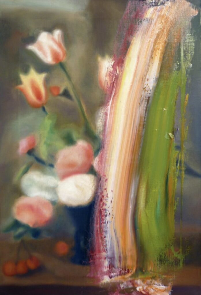 KRADOLFER MARTIN 'Les Fleurs du mal II' 2020 Öl auf Leinwand  56 x 38 cm  (22  x 15  in.)