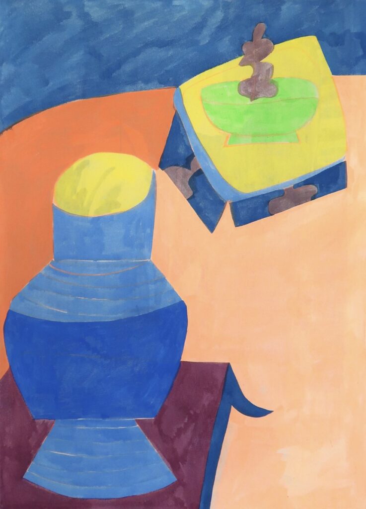 SARA GASSMANN 'lightnings 6' 2025 Acryl, Tusche auf Baumwolle 90 x 65 cm  (35 3/8 x 25 5/8 in.)