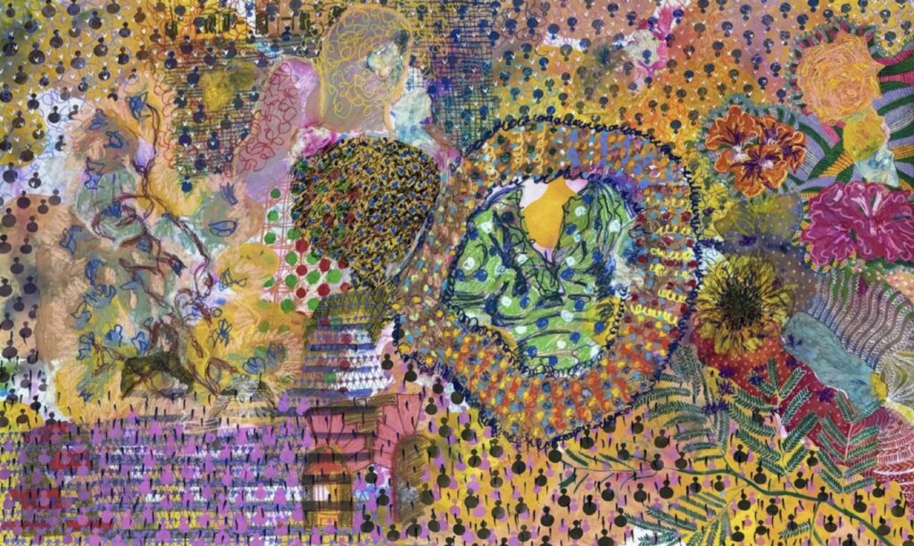 POORVI SULTANIA 'Grid No 3 ( WIP )' 2026 Gouache, Oil Pastel, Acrylic, Rice Paper, Ink on Arches Paper 114 x 190 cm  (44 7/8 x 74 3/4 in.)