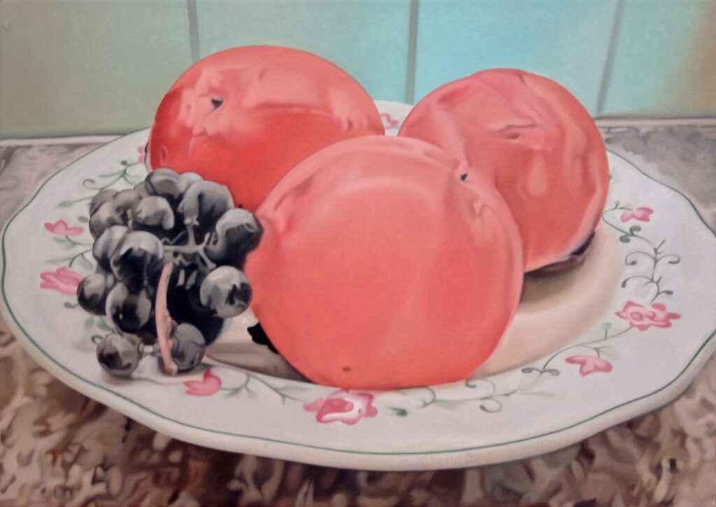 BÜHLER FLORIAN 'Kakis' 2018 Oil on canvas 25 x 35 cm  (9 7/8 x 13 3/4 in.)