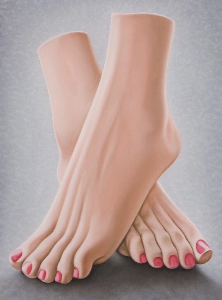 BÜHLER FLORIAN 'Toy Feet' 2009 Oil on canvas 38 x 28 cm  (15  x 11  in.)